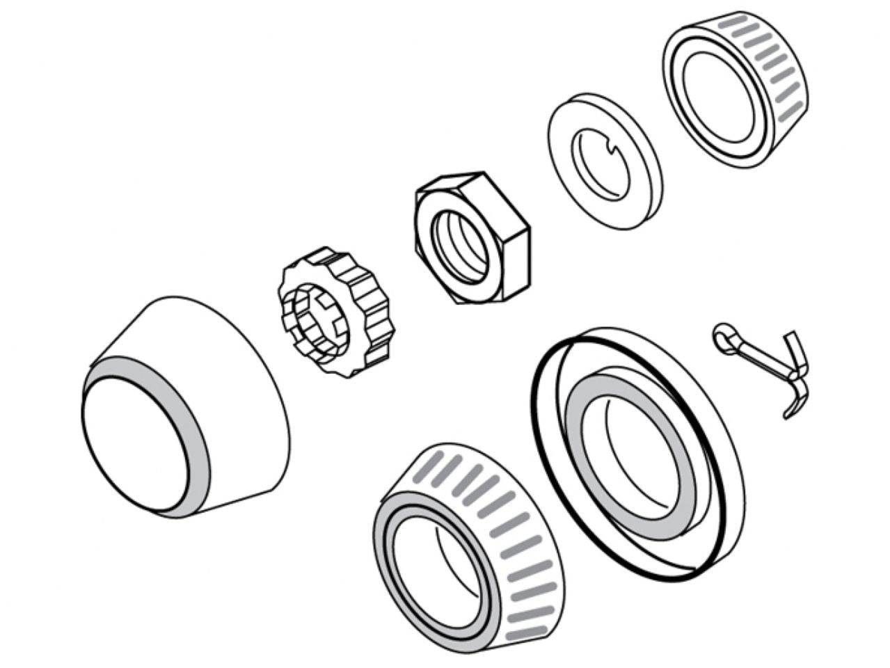 Wilwood Bearing,Seal,Locknut & Cap Kit - Metric Modified Rotor