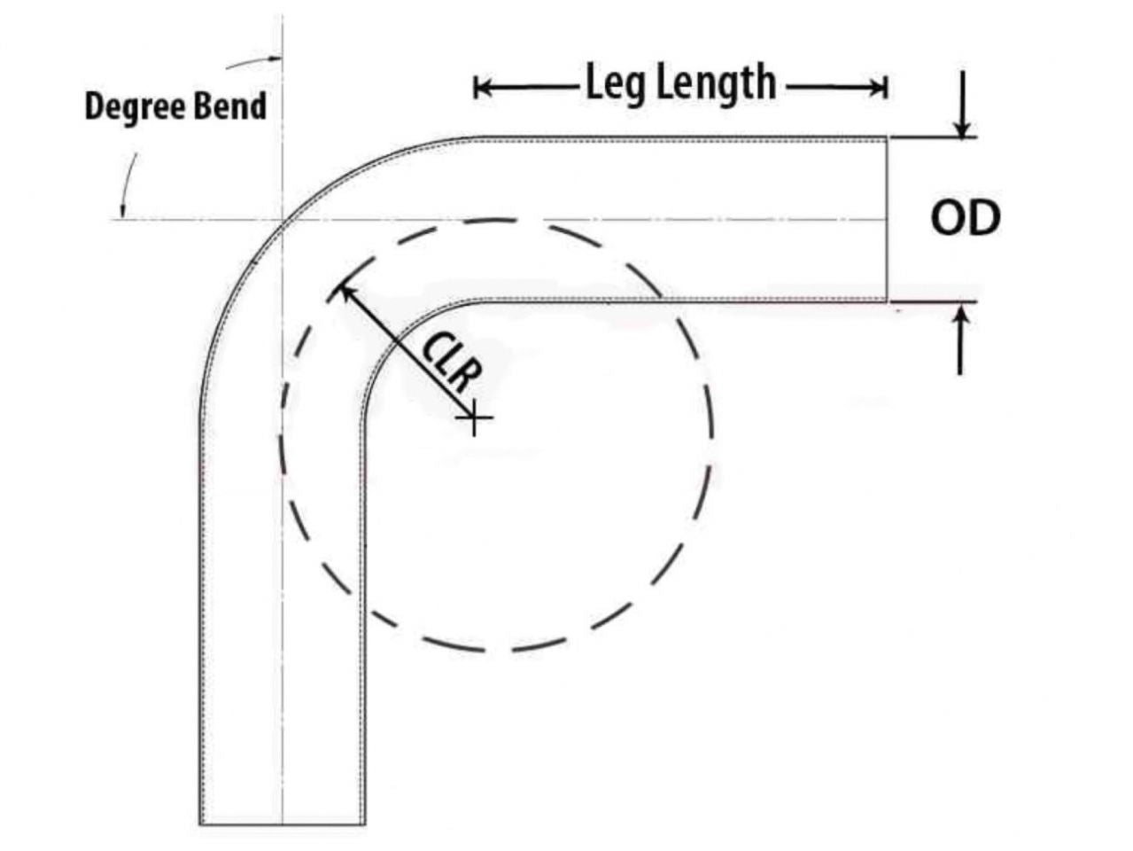 HPS 2-1/4" OD 120 Degree Bend 6061 Aluminum Elbow Pipe Tubing 16 Gauge w/ 3" CLR