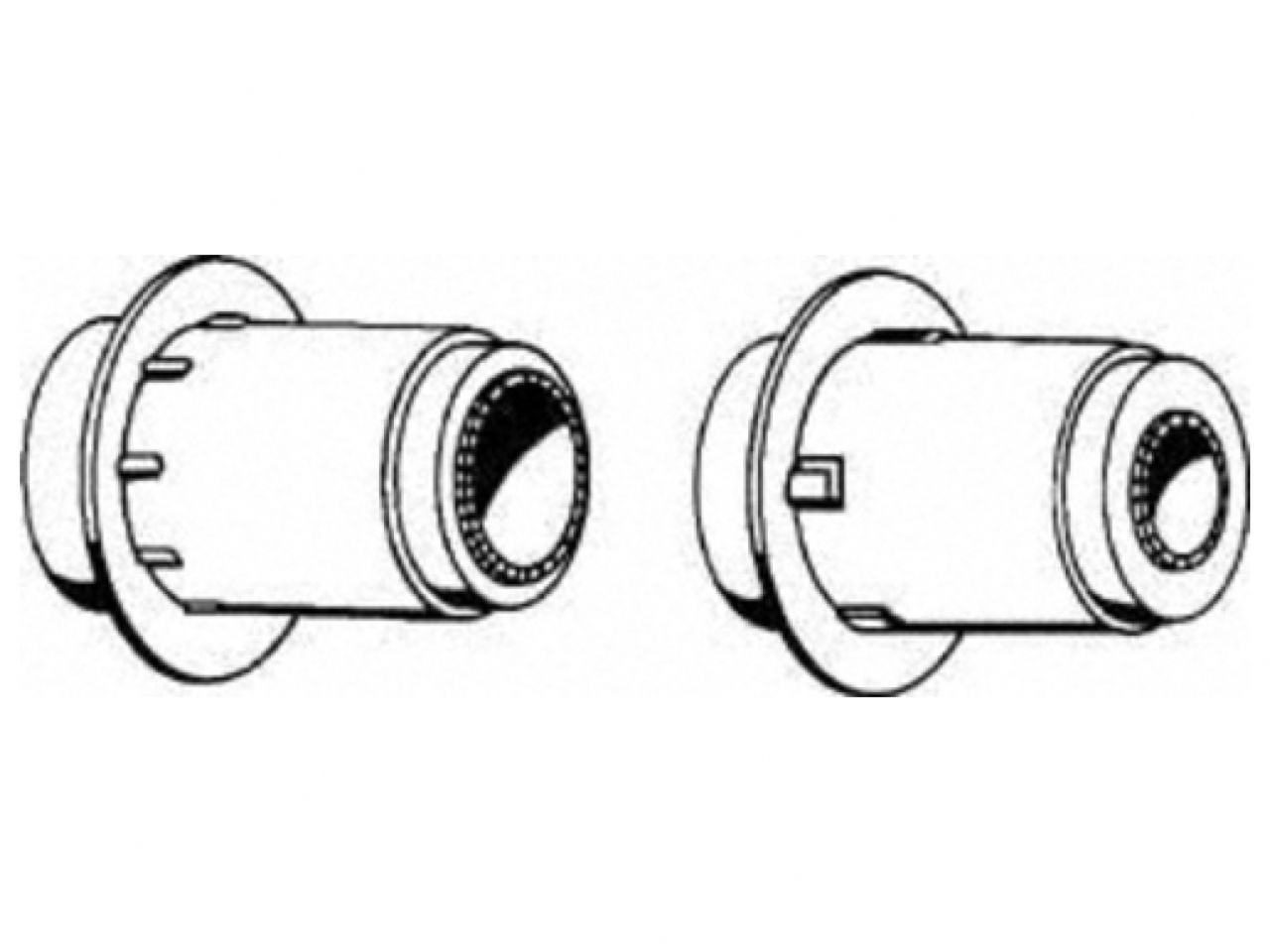 Moog Control Arm Bushings Kit:Front,Lower,Rubber,Black,Ford,Mercury