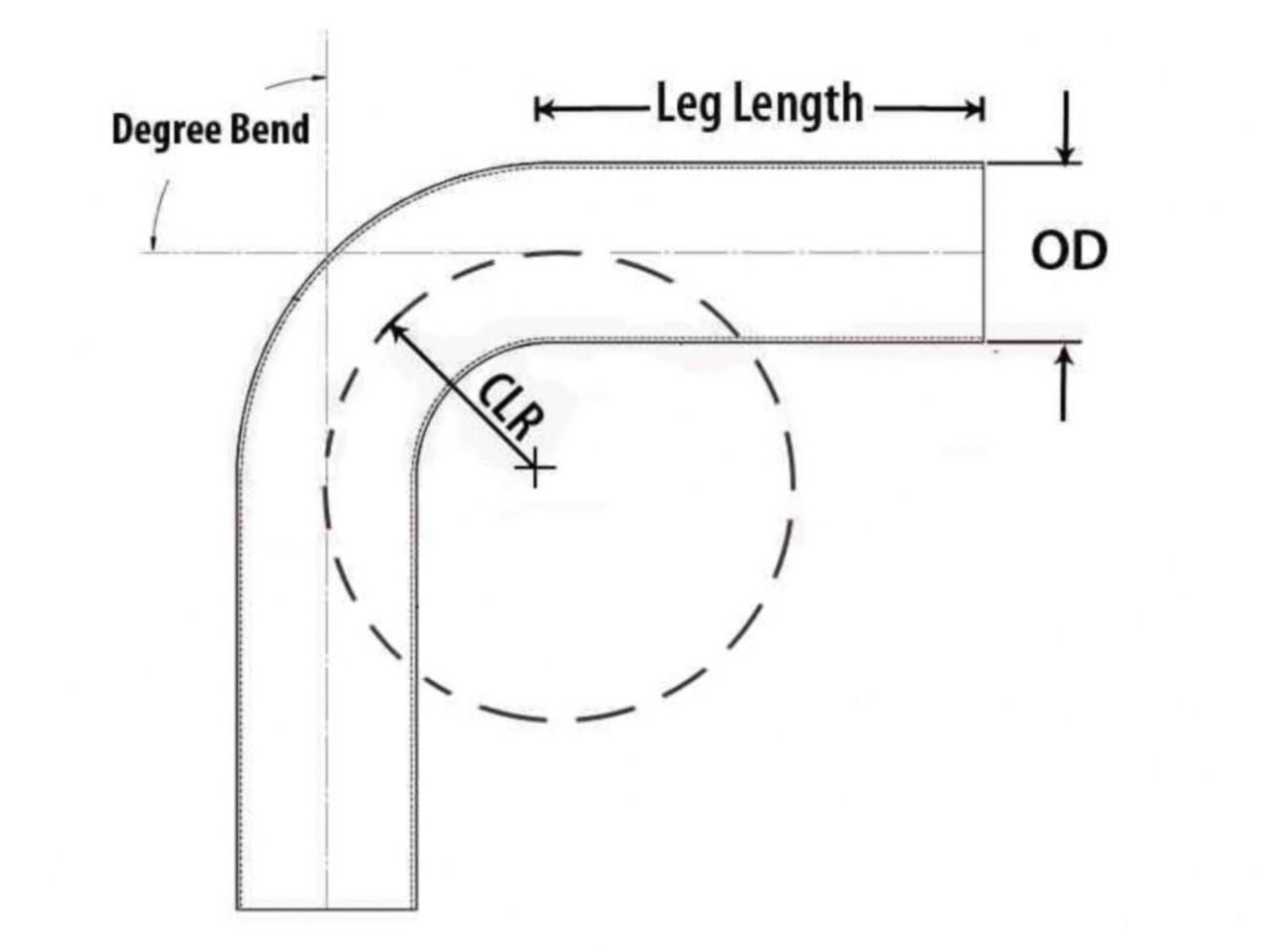 HPS 3" OD 20 Degree Bend 6061 Aluminum Elbow Pipe Tubing 16 Gauge w/ 3" CLR