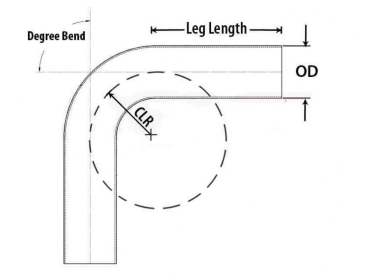 HPS 3-1/2" OD 20 Degree Bend 6061 Aluminum Elbow Pipe Tubing 16 Gauge w/ 3 1/2" CLR