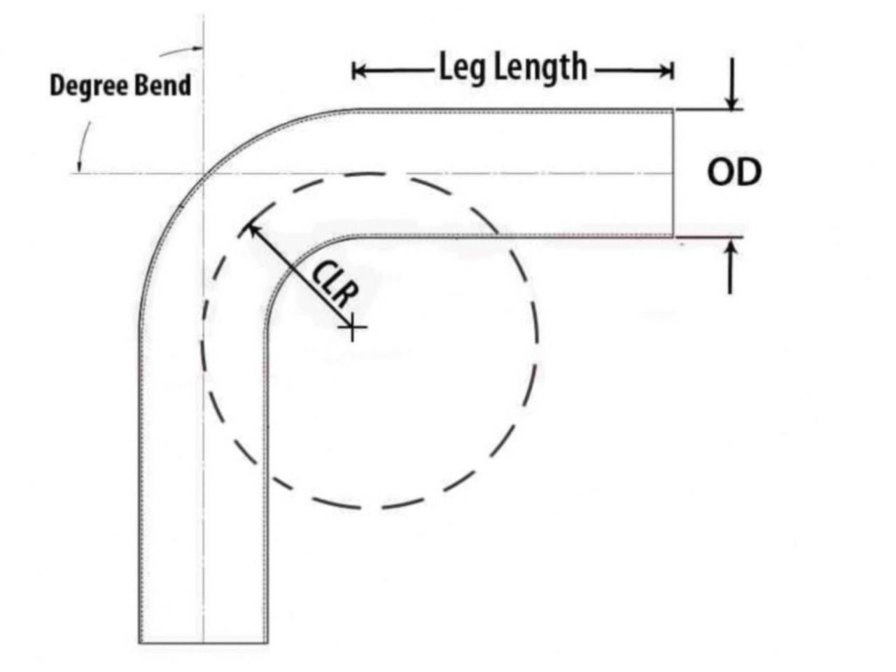 HPS 2-3/4" OD 60 Degree Bend 6061 Aluminum Elbow Pipe Tubing 16 Gauge w/ 4-5/16" CLR