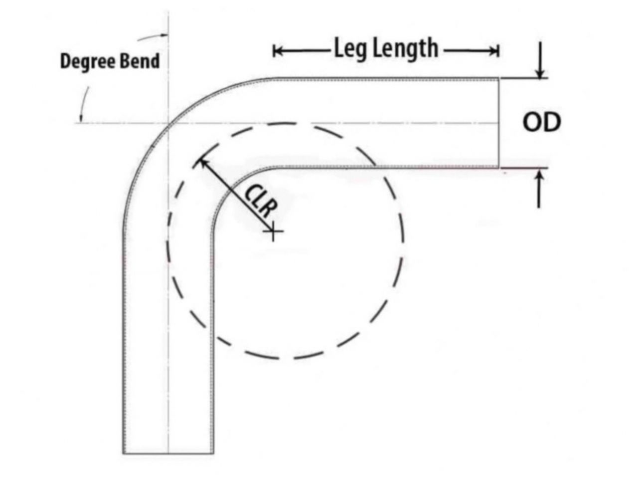 HPS 1-3/4" OD 60 Degree Bend 6061 Aluminum Elbow Pipe Tubing 16 Gauge w/ 2" CLR