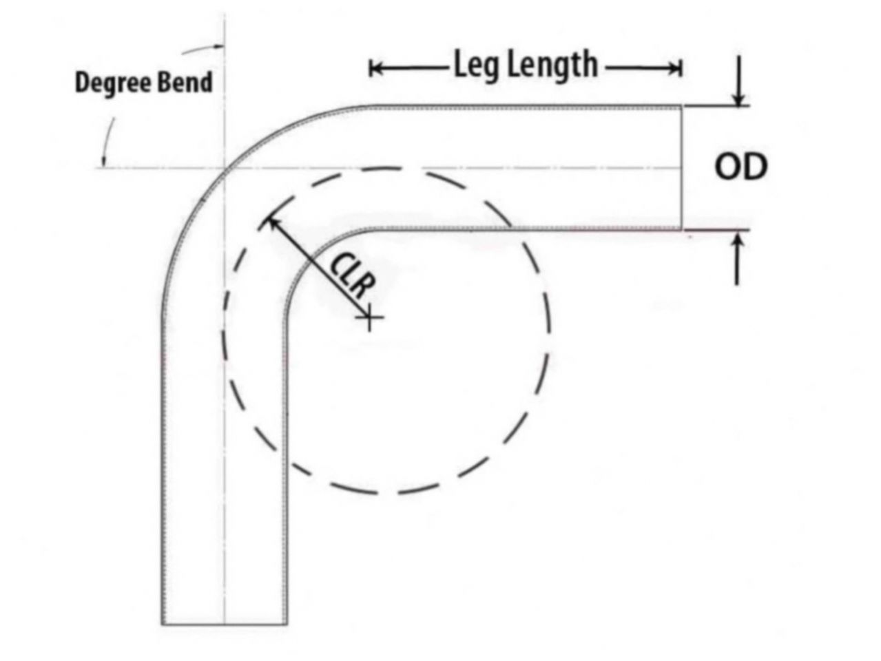 HPS 1-3/8" OD 60 Degree Bend 6061 Aluminum Elbow Pipe Tubing 16 Gauge w/ 2 1/2" CLR