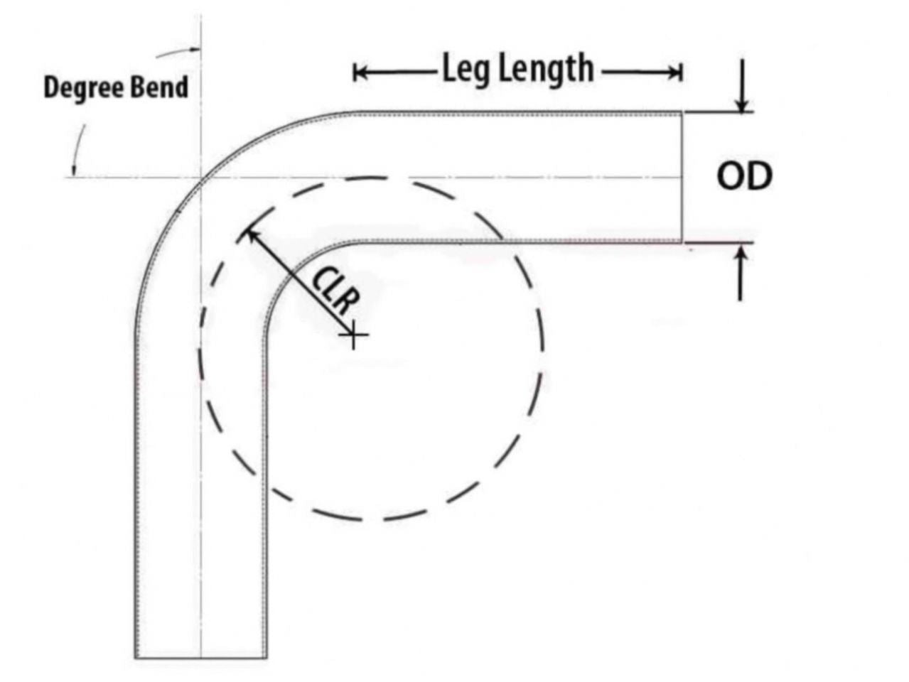 HPS 4" OD 70 Degree Bend 6061 Aluminum Elbow Pipe Tubing 16 Gauge w/ 5 1/2" CLR