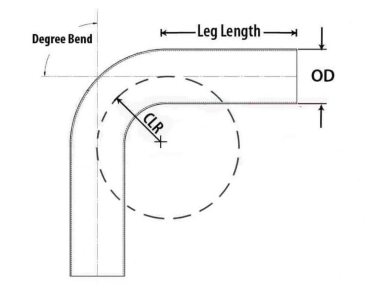 HPS 4" OD 100 Degree Bend 6061 Aluminum Elbow Pipe Tubing 16 Gauge w/ 5 1/2" CLR