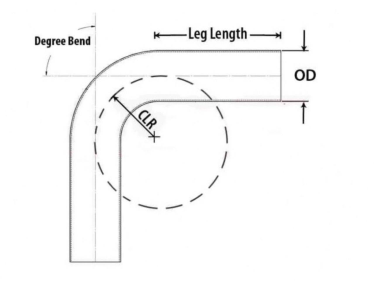 HPS 2" OD 100 Degree Bend 6061 Aluminum Elbow Pipe Tubing 16 Gauge w/ 3 1/8" CLR