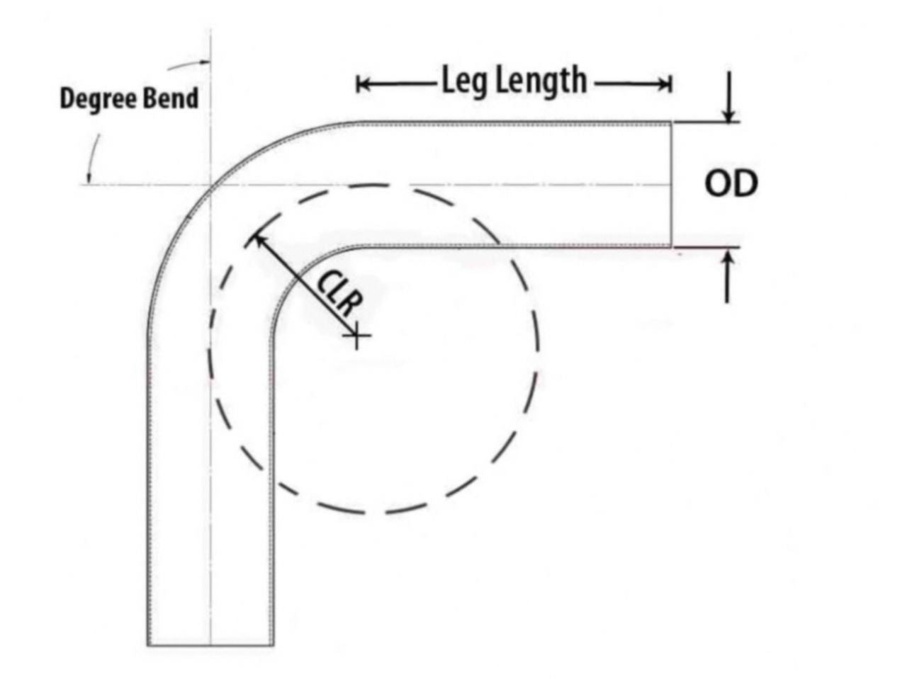 HPS 2-1/4" OD 15 Degree Bend 6061 Aluminum Elbow Pipe Tubing 16 Gauge w/ 3" CLR