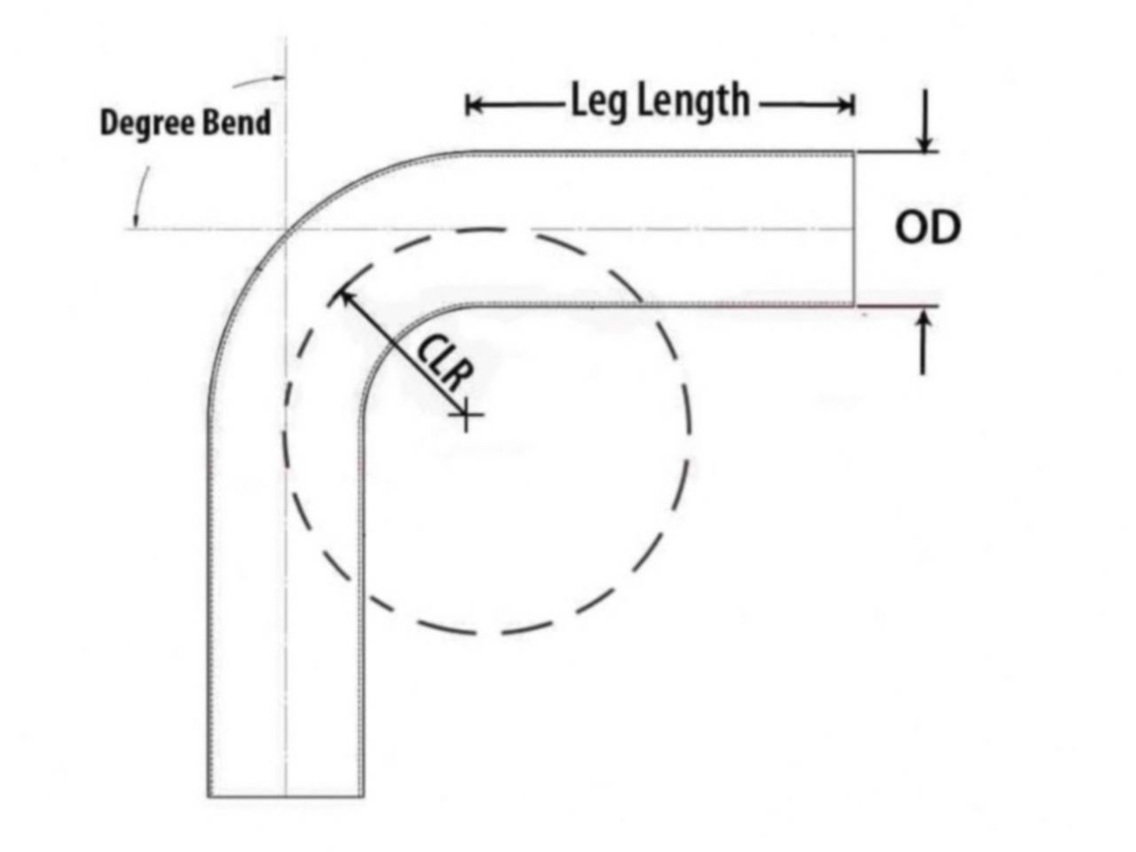 HPS 4" OD 15 Degree Bend 6061 Aluminum Elbow Pipe Tubing 16 Gauge w/ 5 1/2" CLR