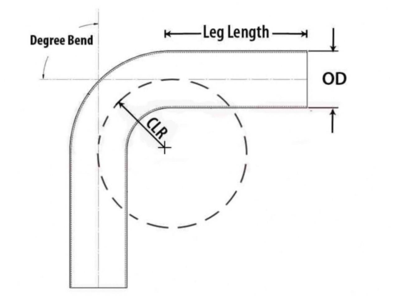 HPS 2-1/2" OD 35 Degree Bend 6061 Aluminum Elbow Pipe Tubing 16 Gauge w/ 2 1/2" CLR