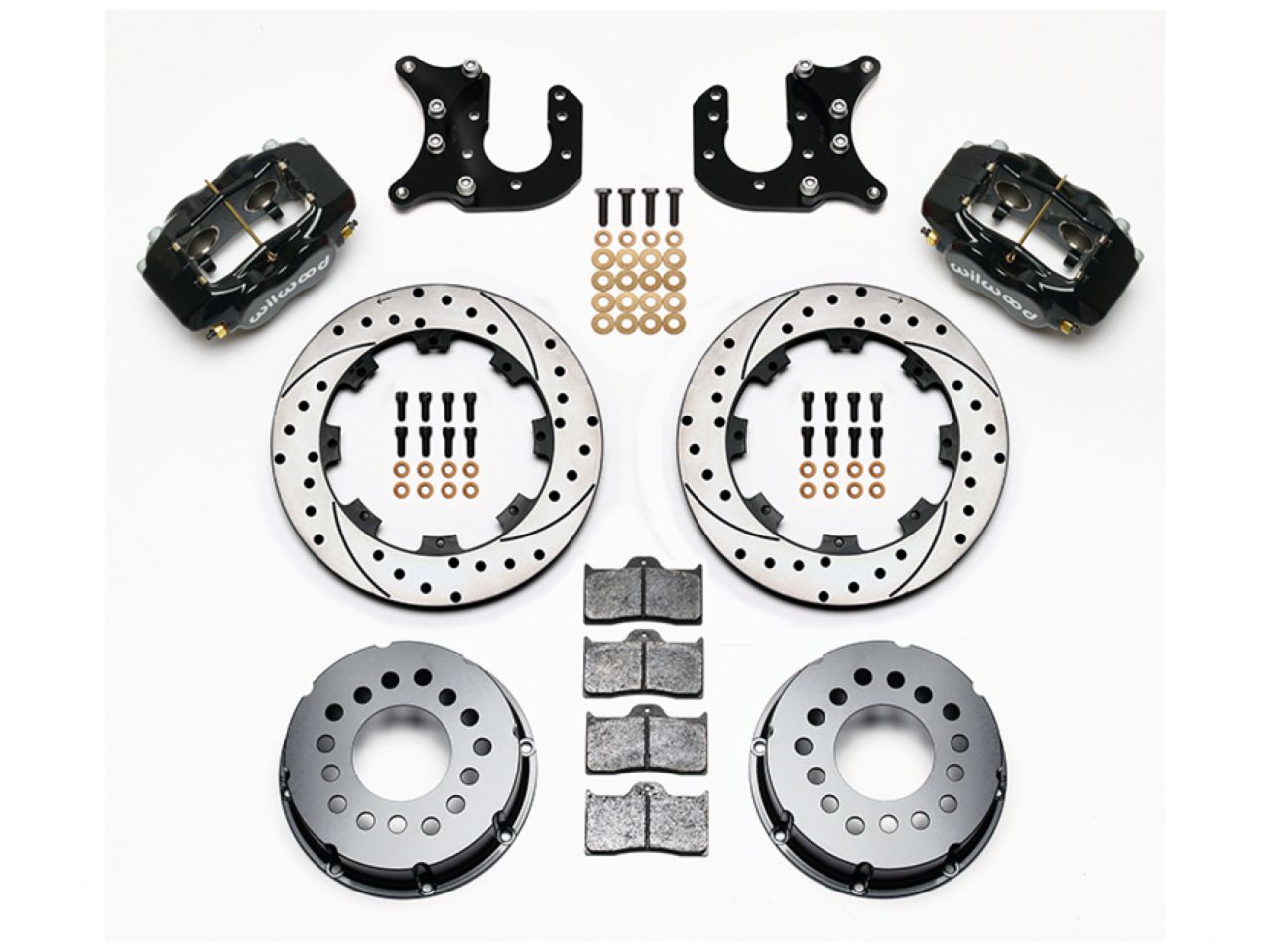 Wilwood FDL P/S Rear Kit, Drilled Rotor, Mopar-Dana 2.72" Offset