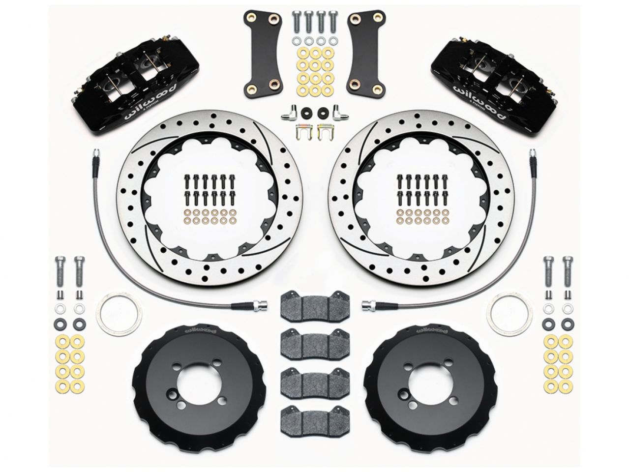 Wilwood DP6A Front Hat Kit, 12.88", Drilled, 2002-Up Mini Cooper w/ Lines