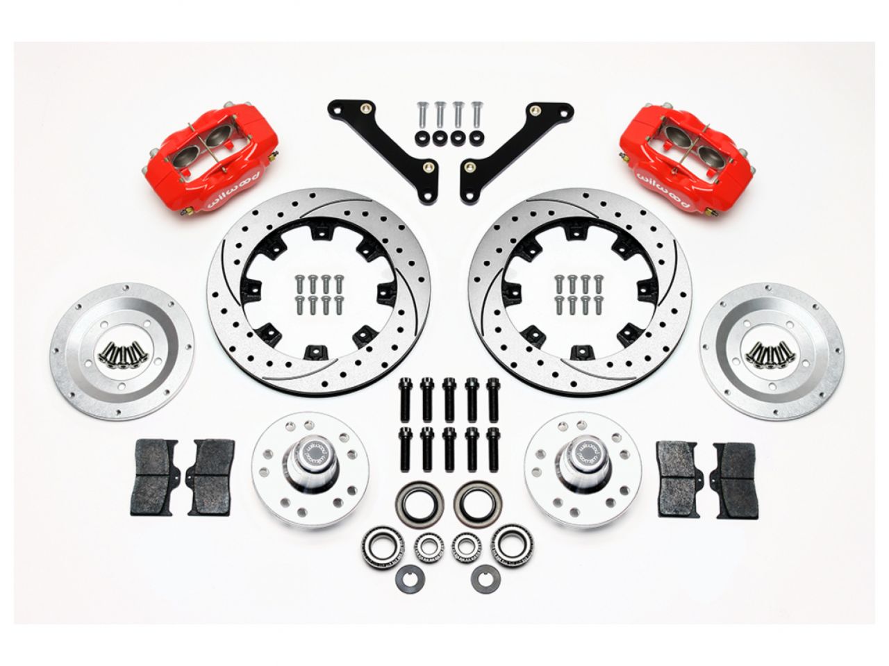 Wilwood FDL Front Kit, 12.19", Drilled, Red, 70-78 Camaro