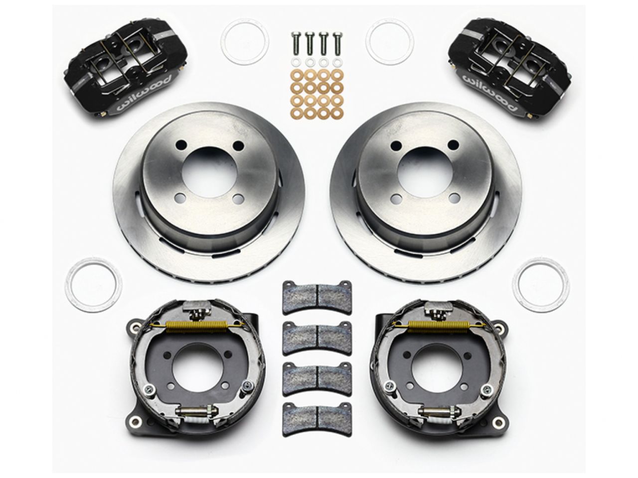 Wilwood FDP-LP 11.00" P-Brake Kit, Ford 7.5" Rear, 2.80 Offset - 4-Lug