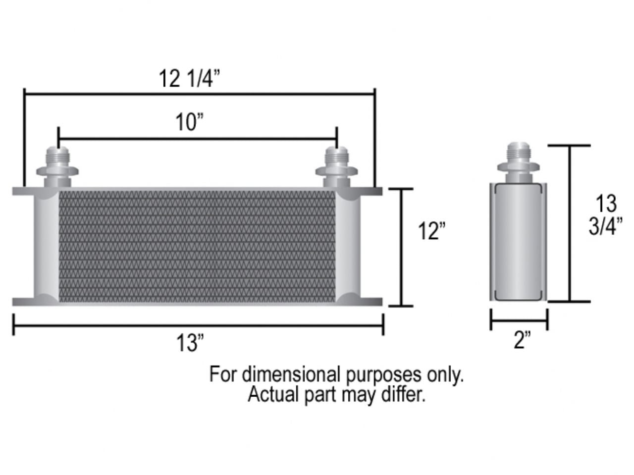 Derale Stack Plate Oil Cooler 40 Row (-8AN)