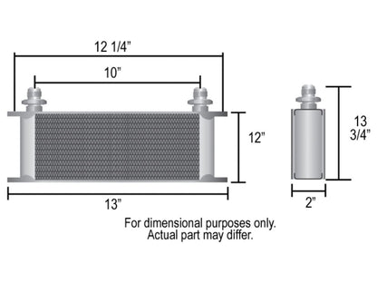 Derale Stack Plate Oil Cooler 40 Row (-8AN)