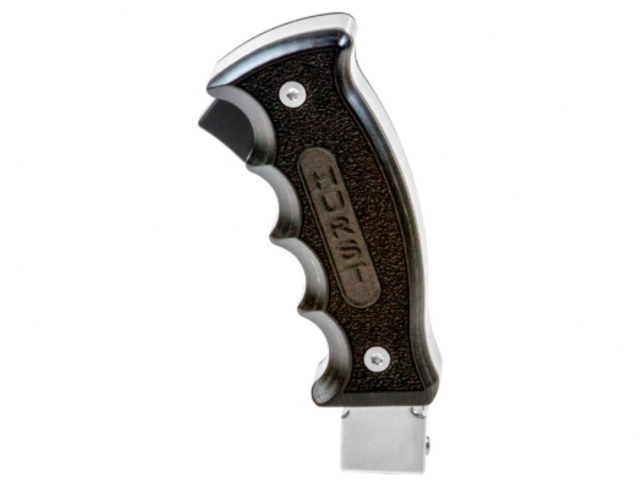 Hurst Shifters Billet/Plus Pistol Grip Handle-Polished Aluminum w/ Black Wood Grips