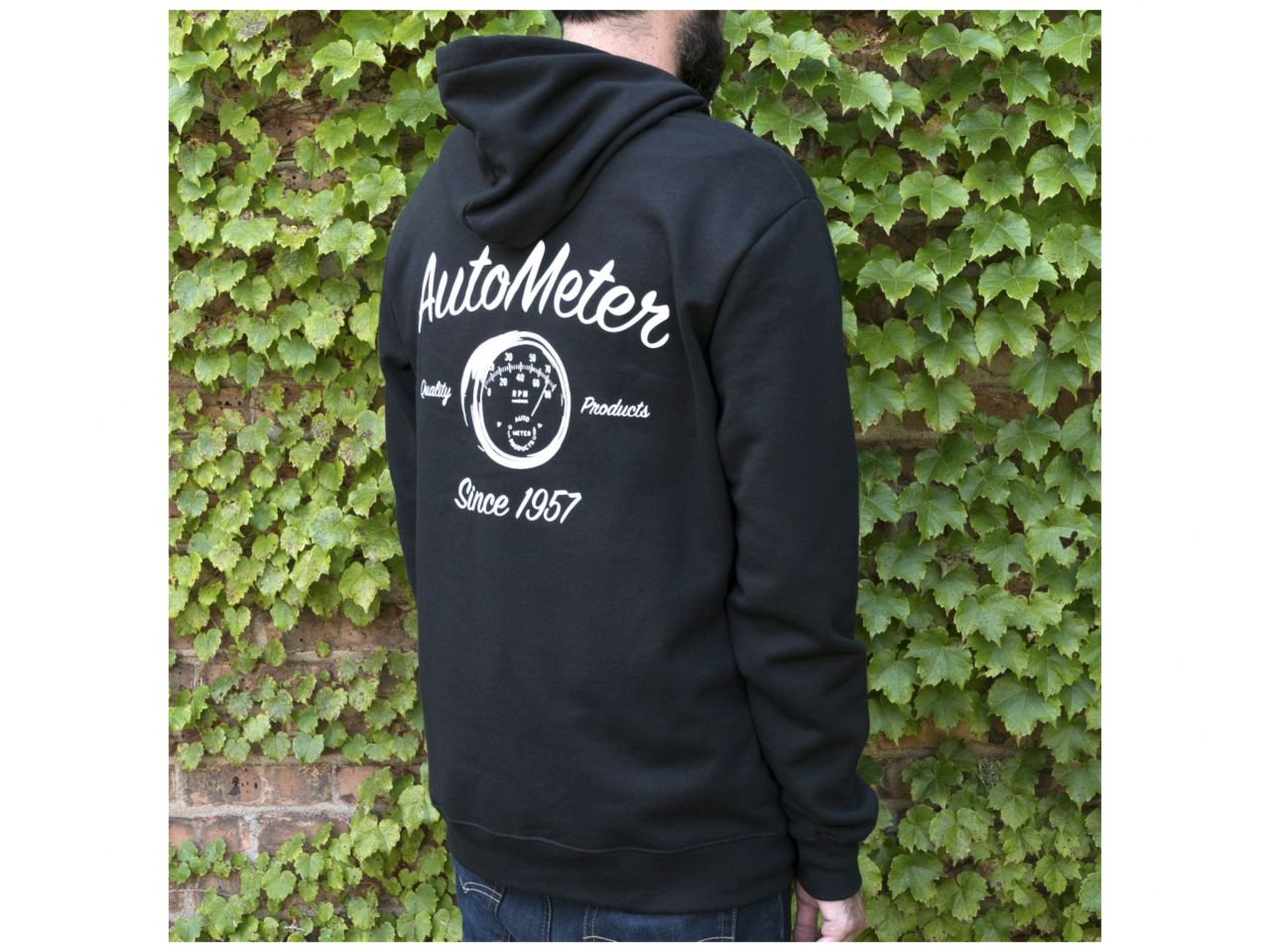 Autometer Zip Hoodie,Vintage,Black,3XL