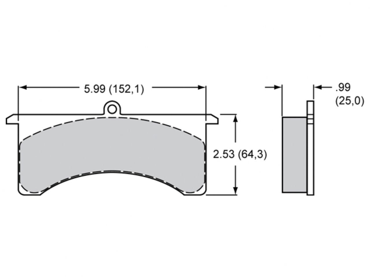 Wilwood PolyMatrix Pad Set-7525 A,GN6R