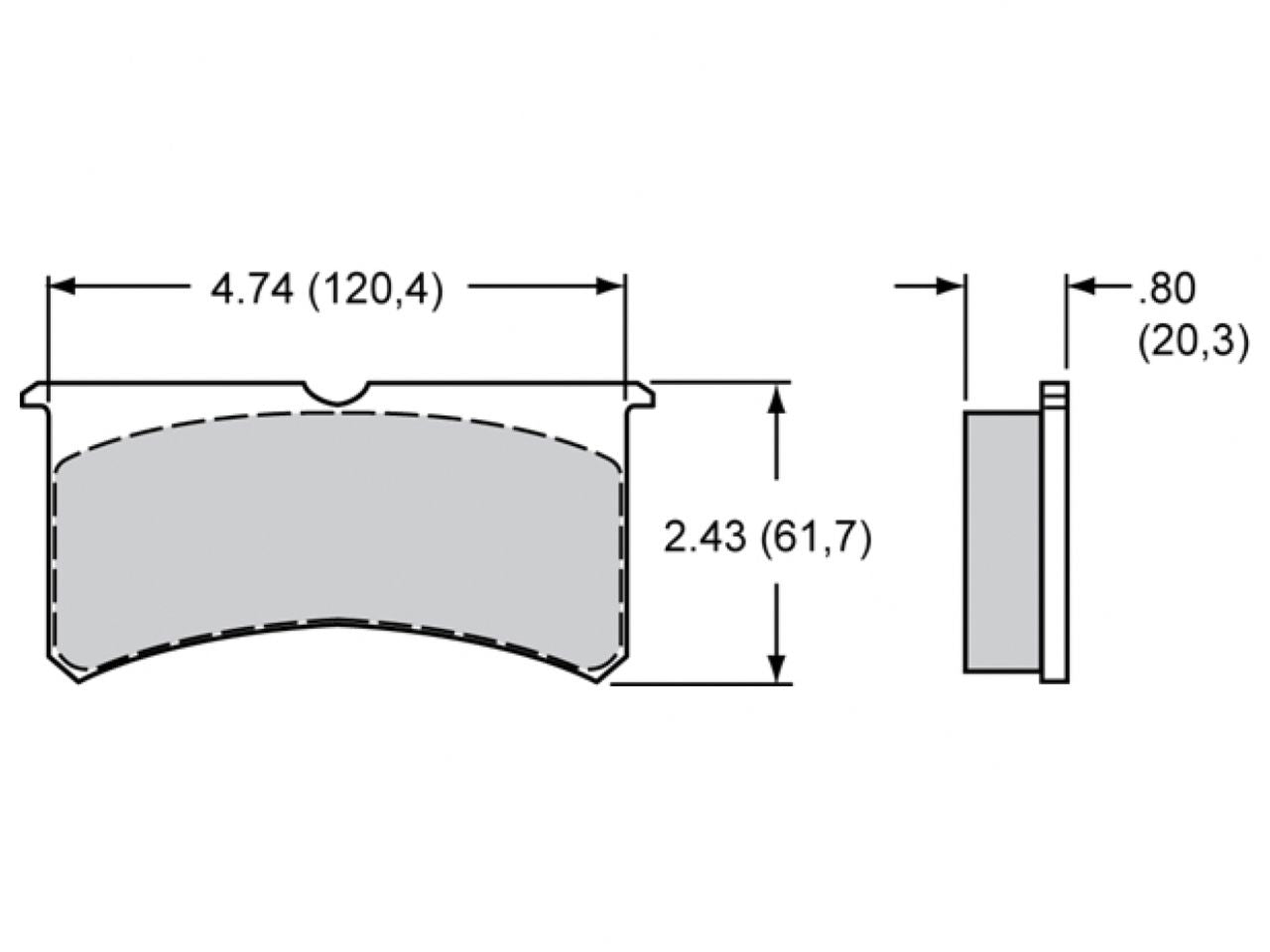 Wilwood PolyMatrix Pad Set-7420 Q FSL,SL4/6