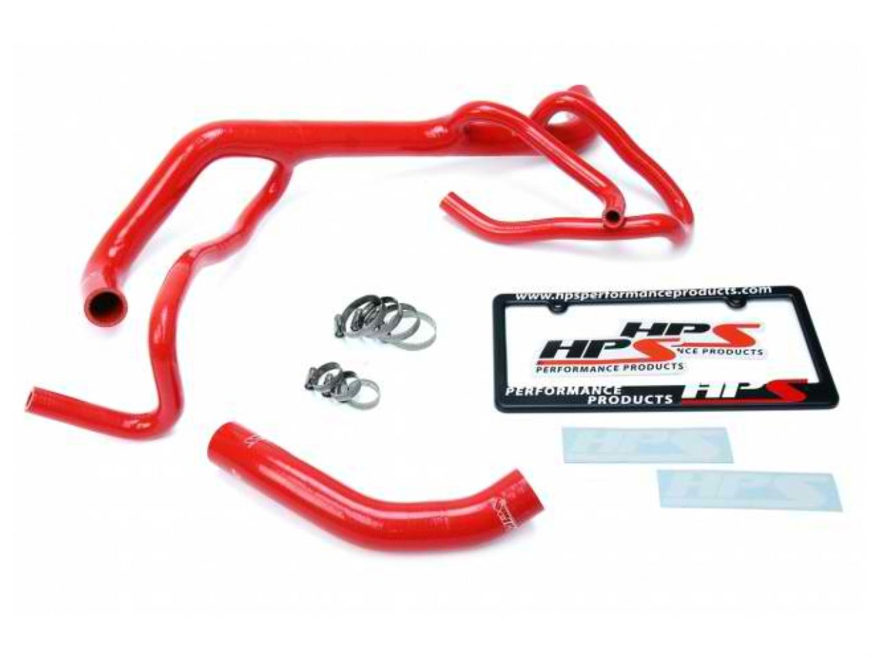 HPS Red Reinforced Silicone Radiator Hose Kit Coolant Chevy 16-17 Camaro SS Coupe 6.2L V8