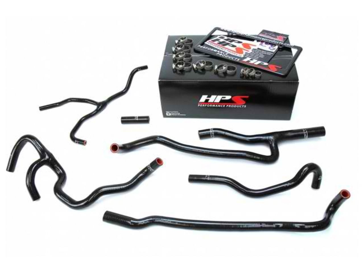 HPS Black Reinforced Silicone Heater Hose Kit Coolant Chevy 16-17 Camaro SS Coupe 6.2L V8