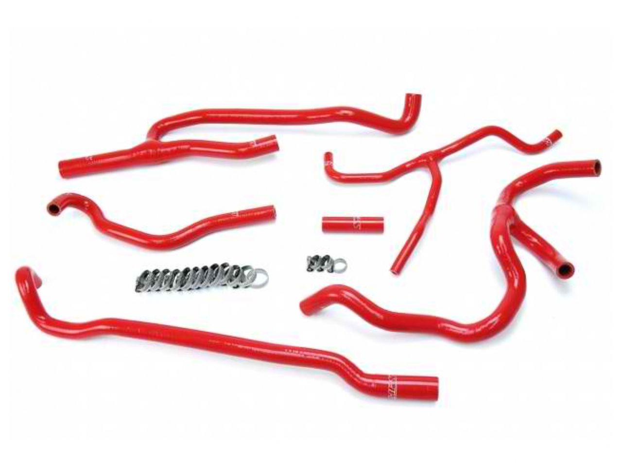 HPS Red Reinforced Silicone Heater Hose Kit Coolant Chevy 16-17 Camaro SS Coupe 6.2L V8