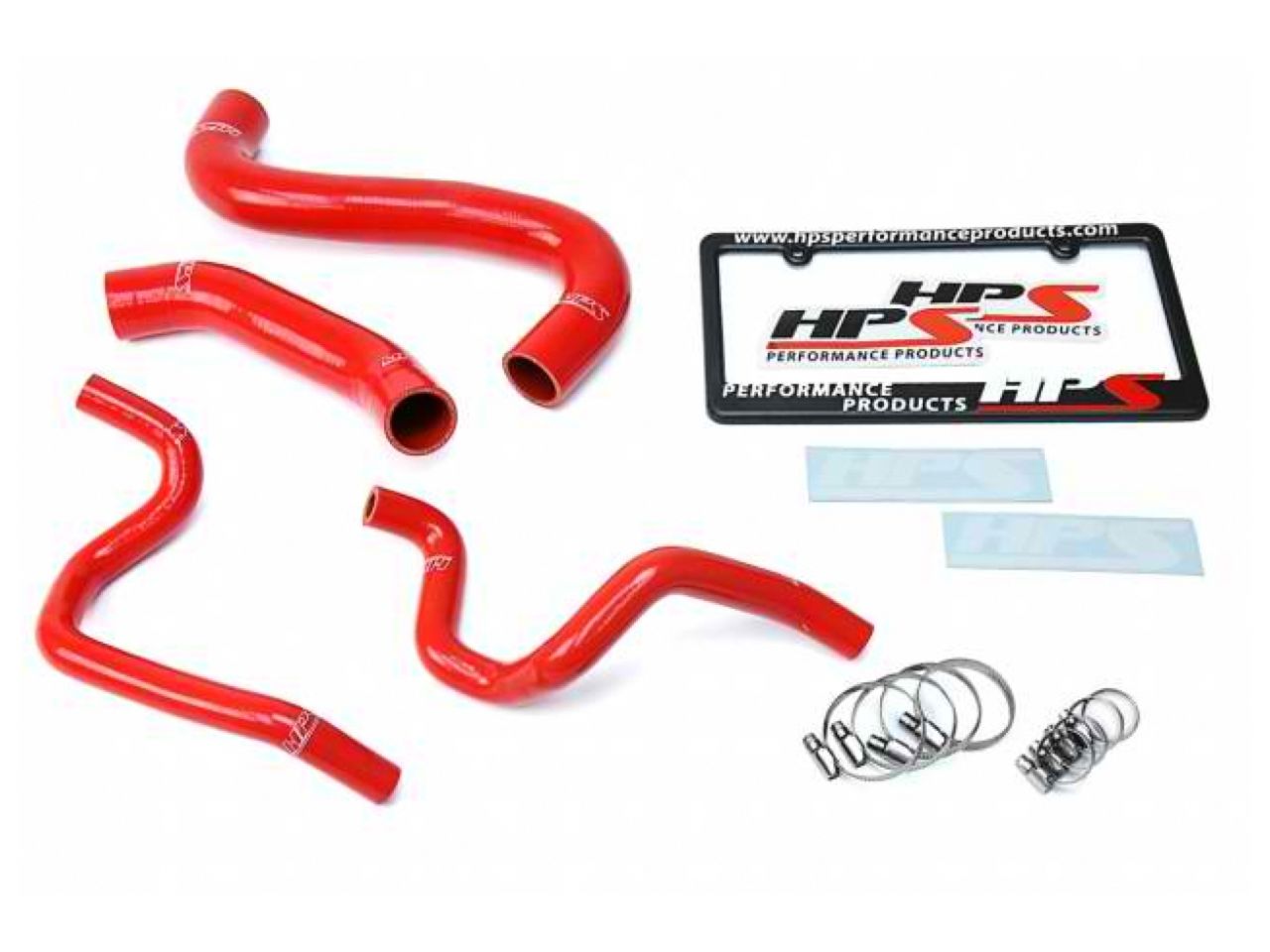 HPS Red Reinforced Silicone Radiator + Heater Hose Kit Subaru 2002 Impreza 2.5L Non Turbo Left Hand Drive