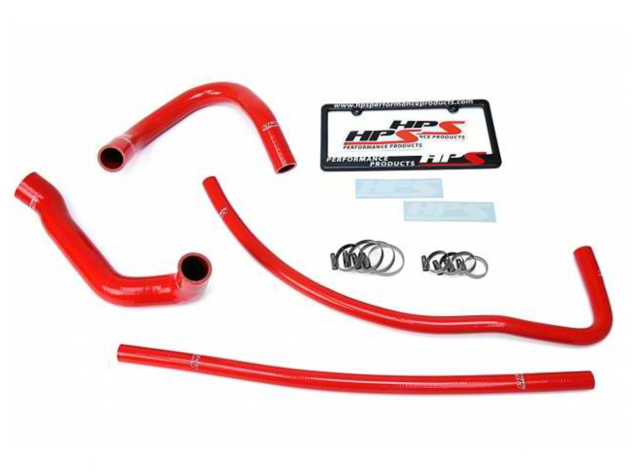 HPS Red Reinforced Silicone Radiator + Heater Hose Kit Jeep 93-98 Grand Cherokee 4.0L I6 Left Hand Drive