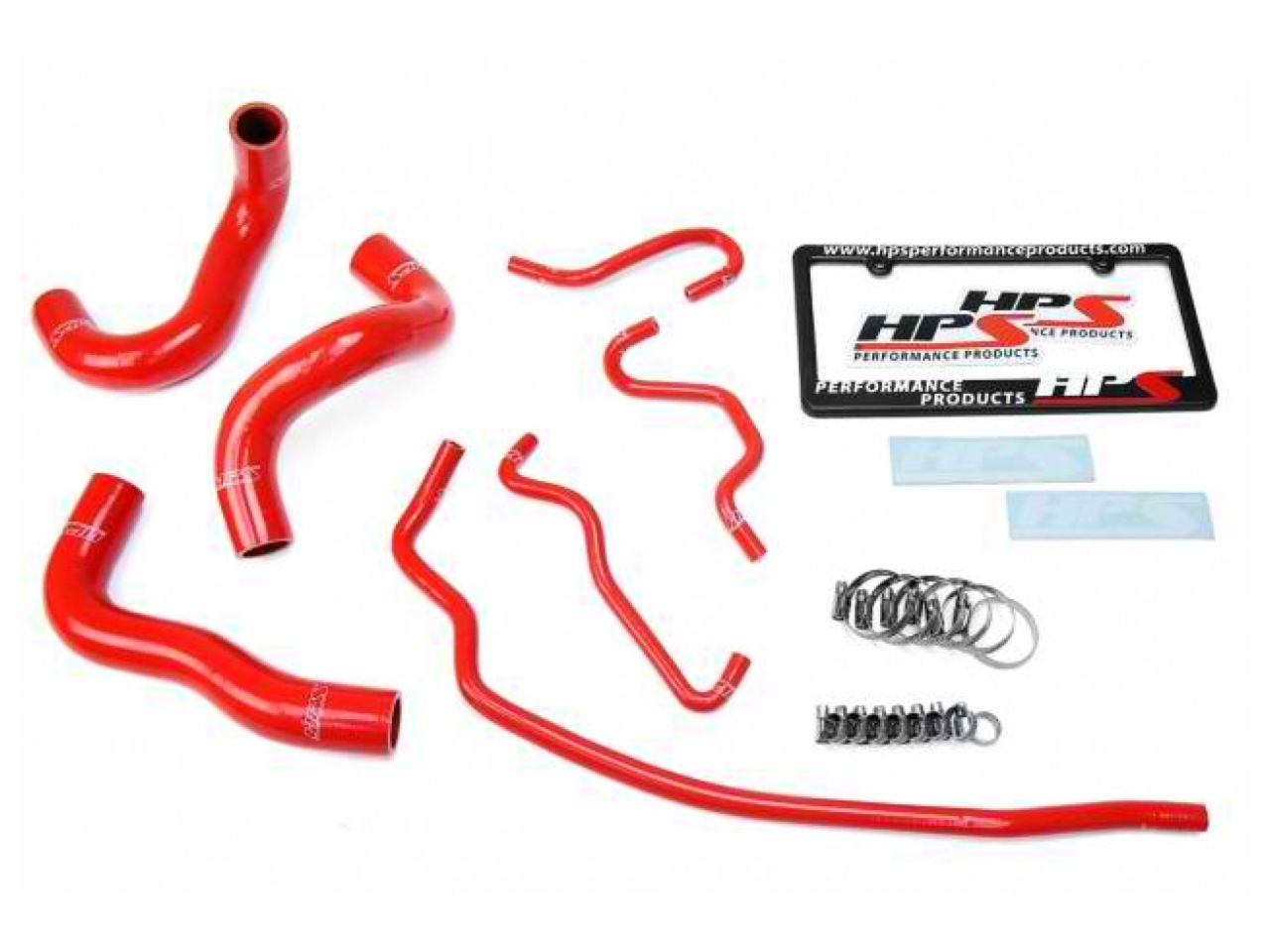 HPS Red Reinforced Silicone Radiator Hose Kit Coolant Toyota 14-18 Corolla 1.8L