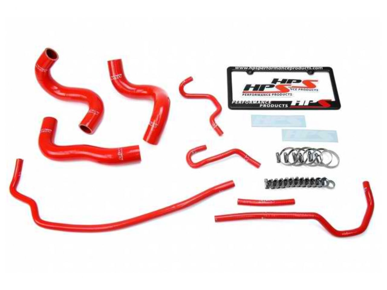 HPS Red Reinforced Silicone Radiator Hose Kit Coolant Toyota 09-13 Corolla 1.8L