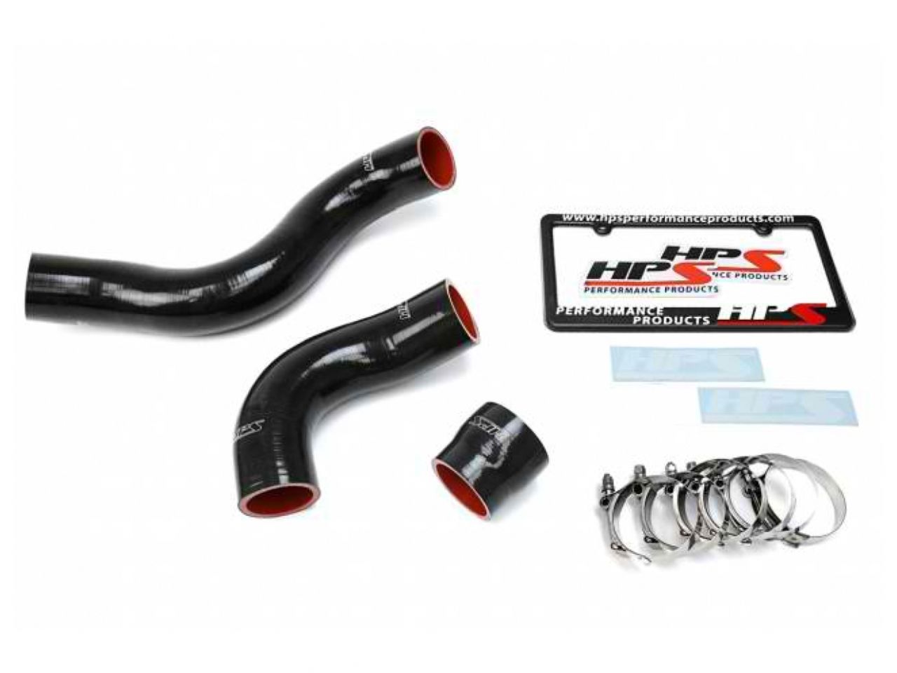 HPS Black Reinforced Silicone Intercooler Hose Kit Honda 17-18 Civic Type R 2.0L Turbo