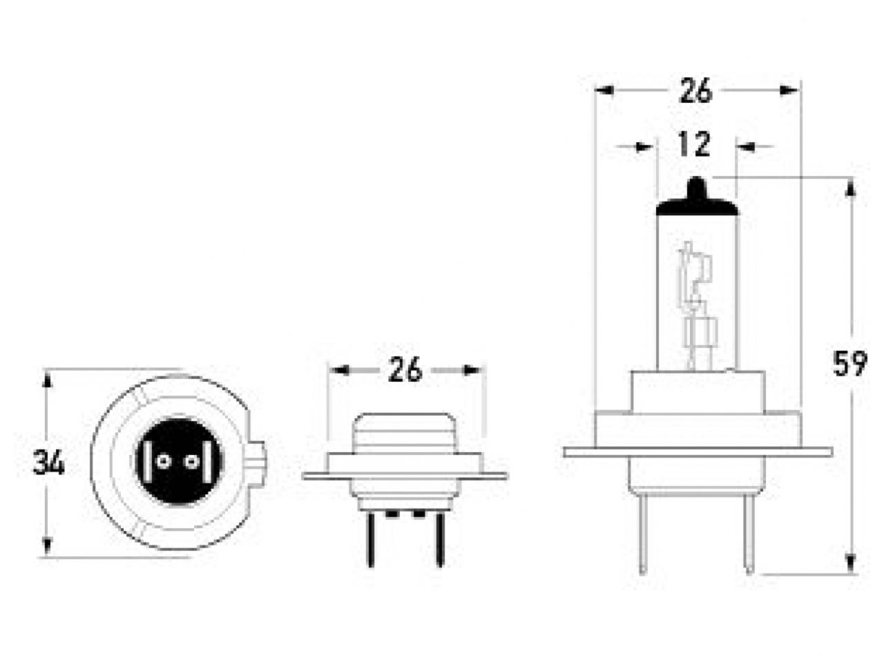 Hella Bulb 24V 70W PX26D T4.625