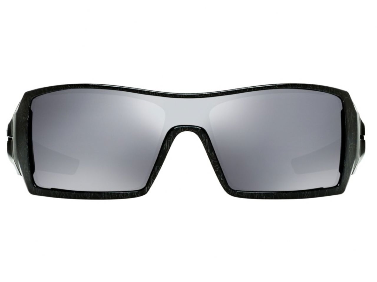 Oakley Oil Rig Pol Blk w/SlvrGhstTxt w/Black Iridium