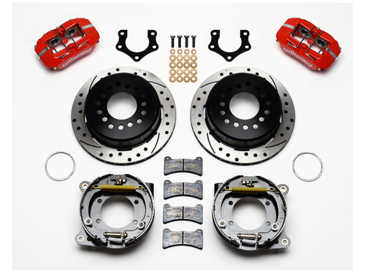 Wilwood FDP-LP 11.00" P-Brake Kit,Drill-Red Mopar/Dana 2.36" Off, w/Snap Ring