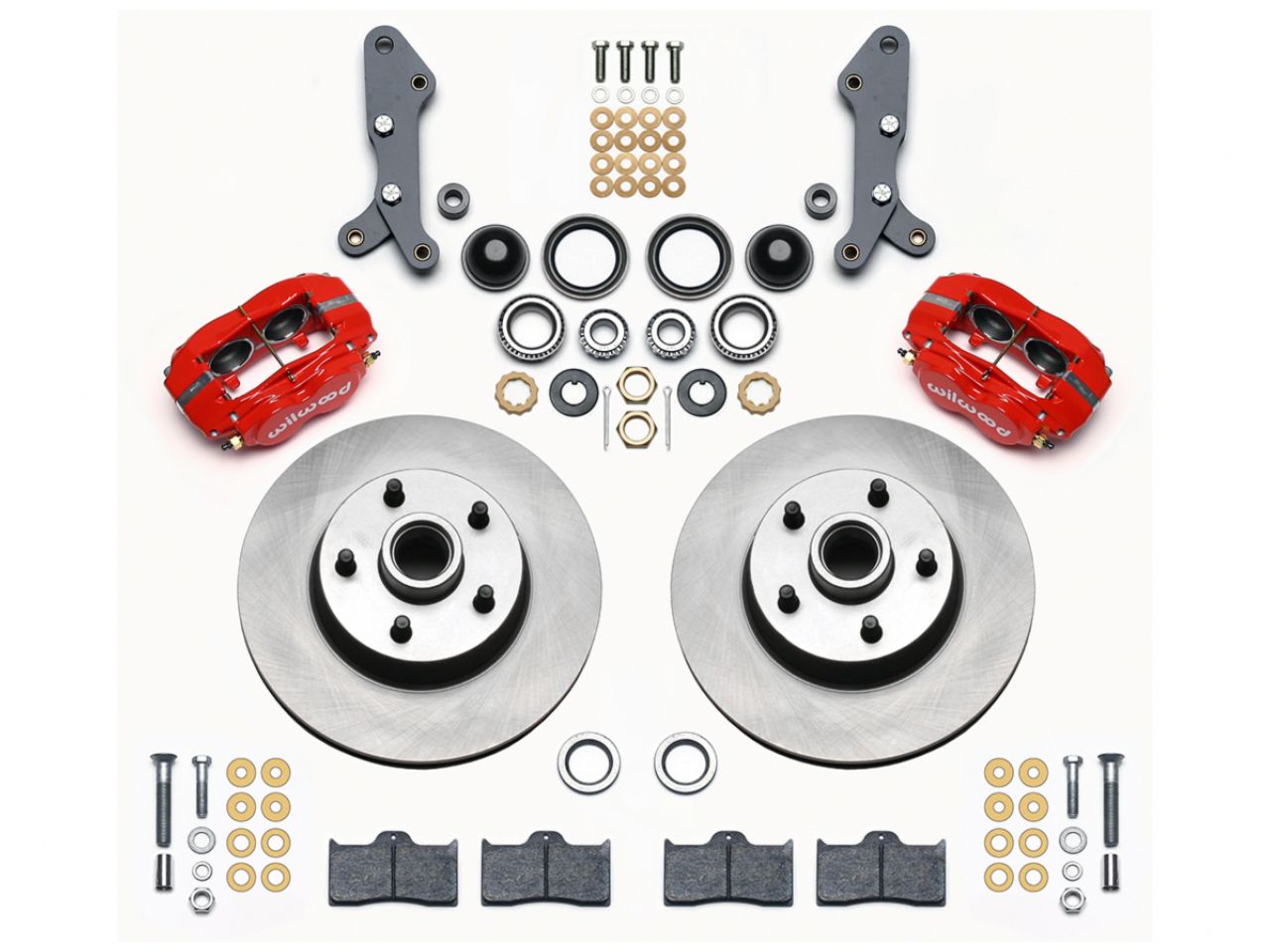 Wilwood FDL-M Front Kit,11.30" 1 PC Rotor&Hub,Red 60-68 Ford/Mercury Full