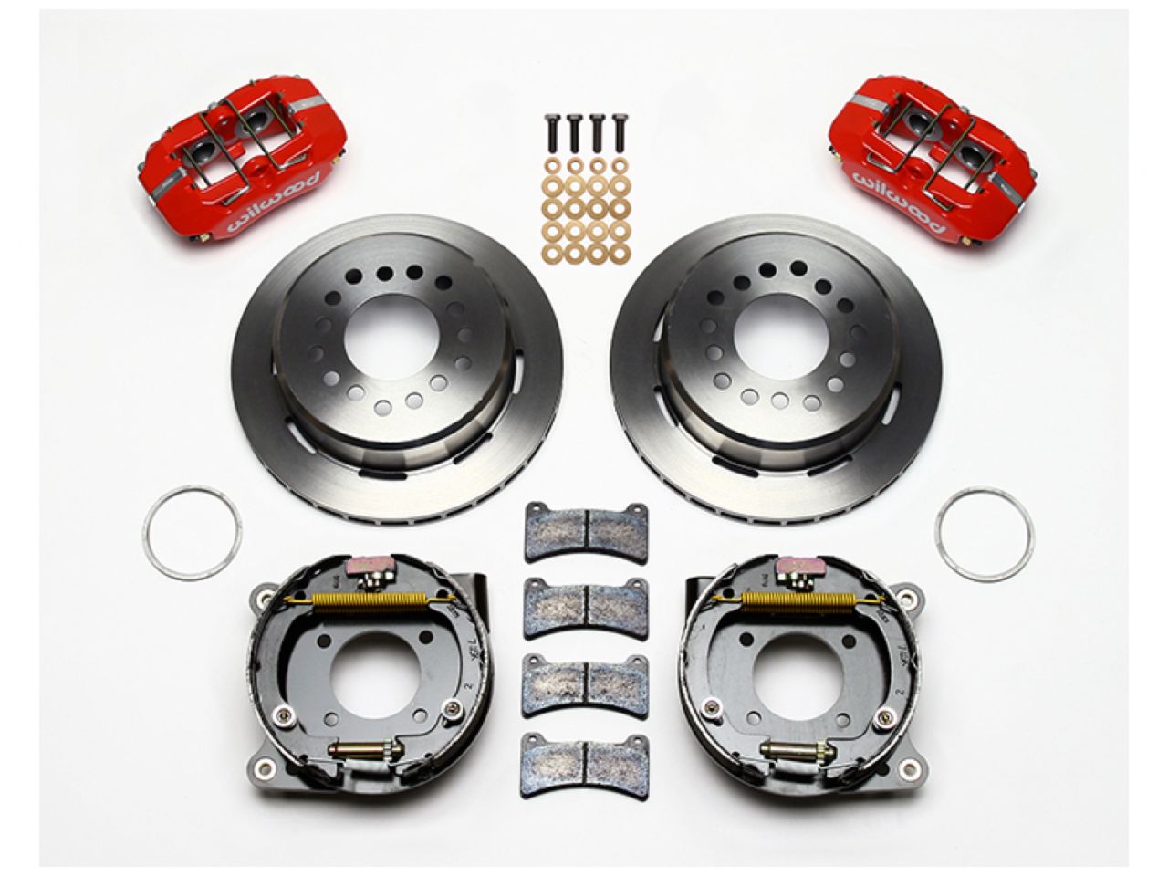 Wilwood FDP-LP 11.00" P-Brake Kit - Red Chevy 12 Bolt 2.75" Off w/ C-Clips