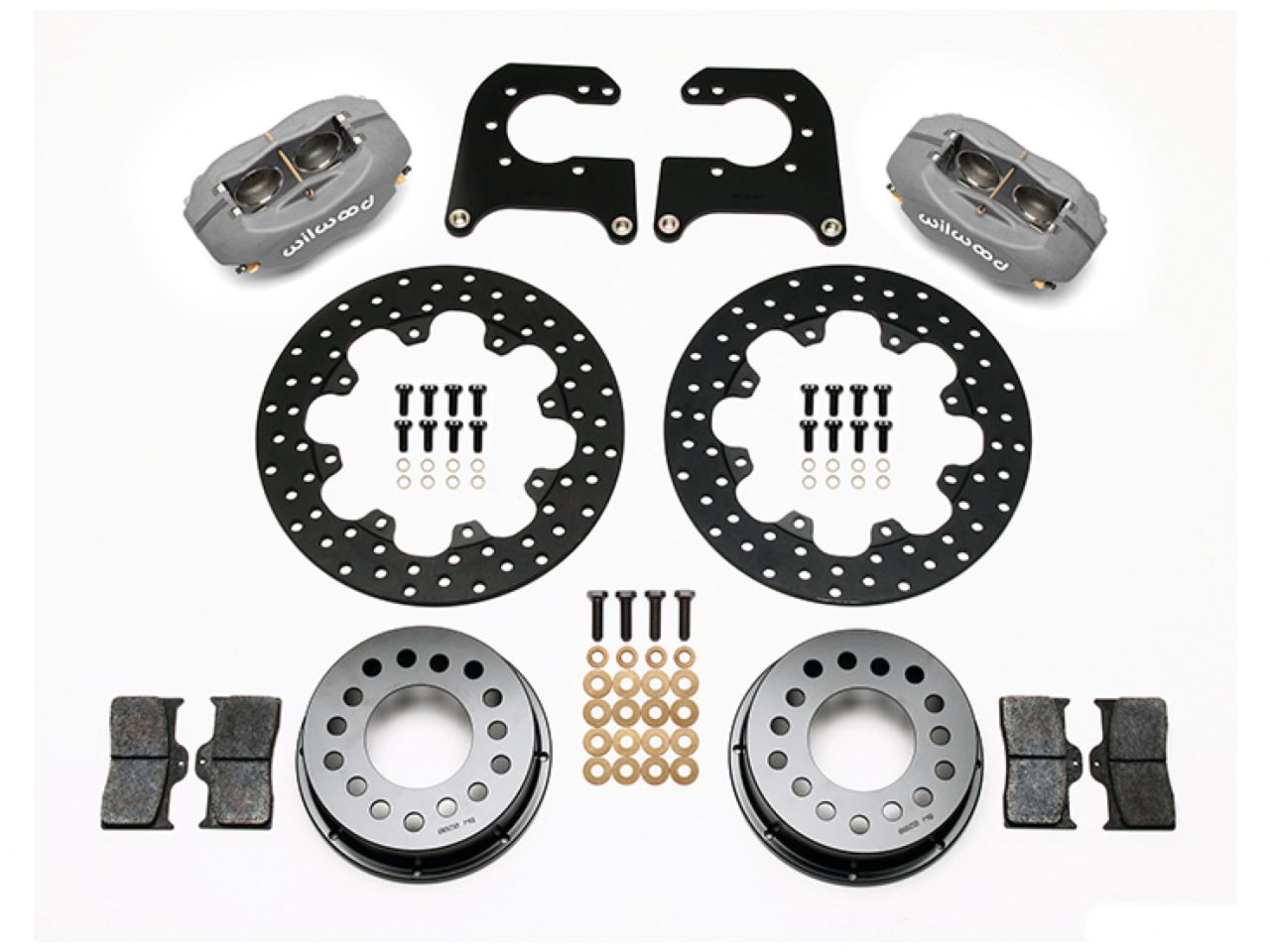 Wilwood FDL Rear Drag Kit,Drilled Rotor Chev 12 Bolt w C-Clips