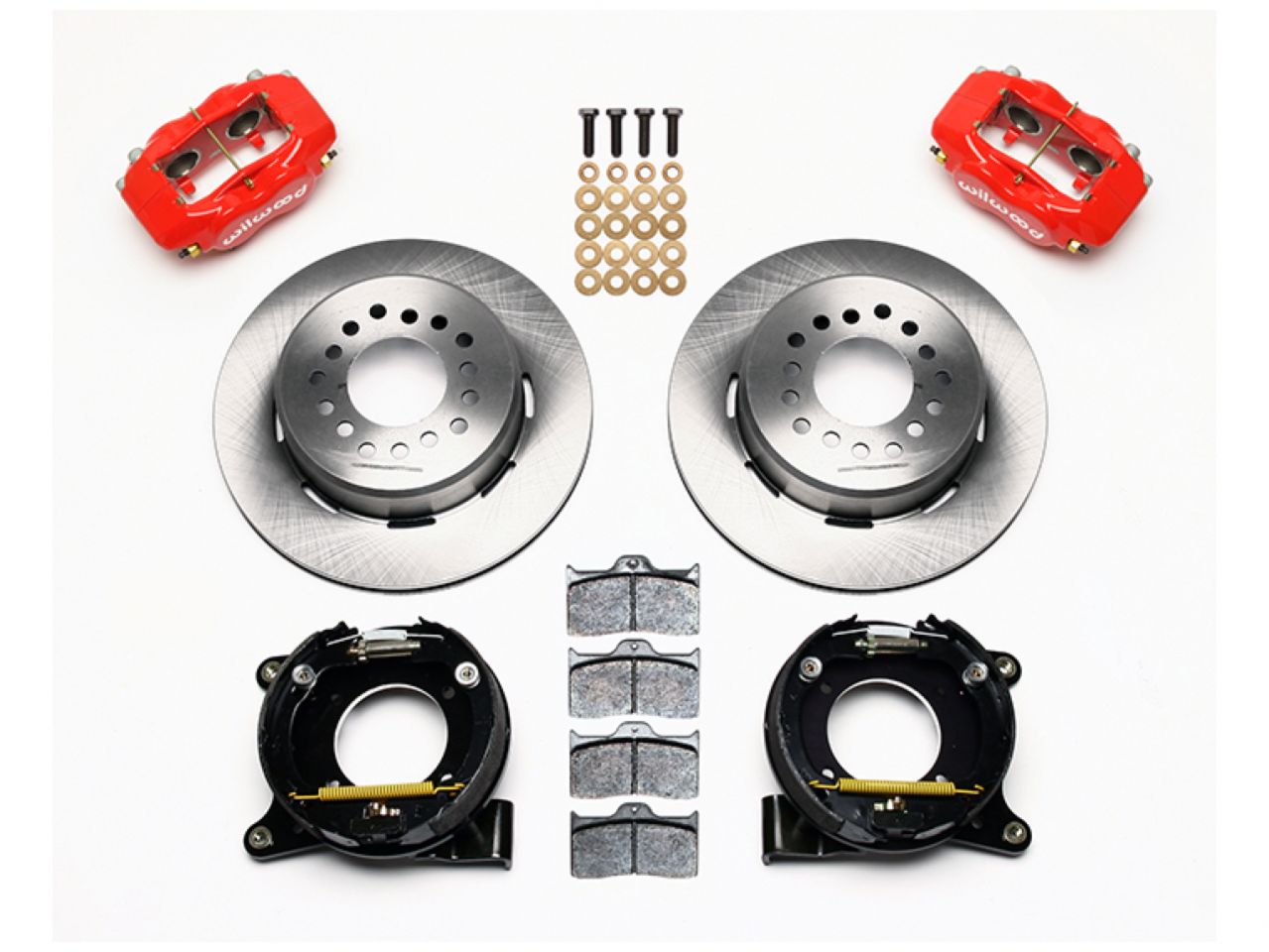 Wilwood FDL P/S Park Brake Kit,Red Chevy C-10,2.42 Offset 5-Lug