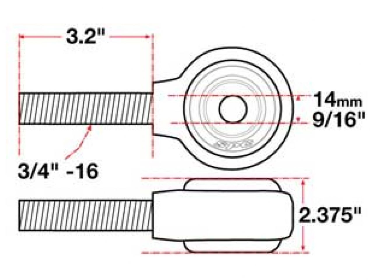 SPC Performance X-Axis Rod End Ball Joint