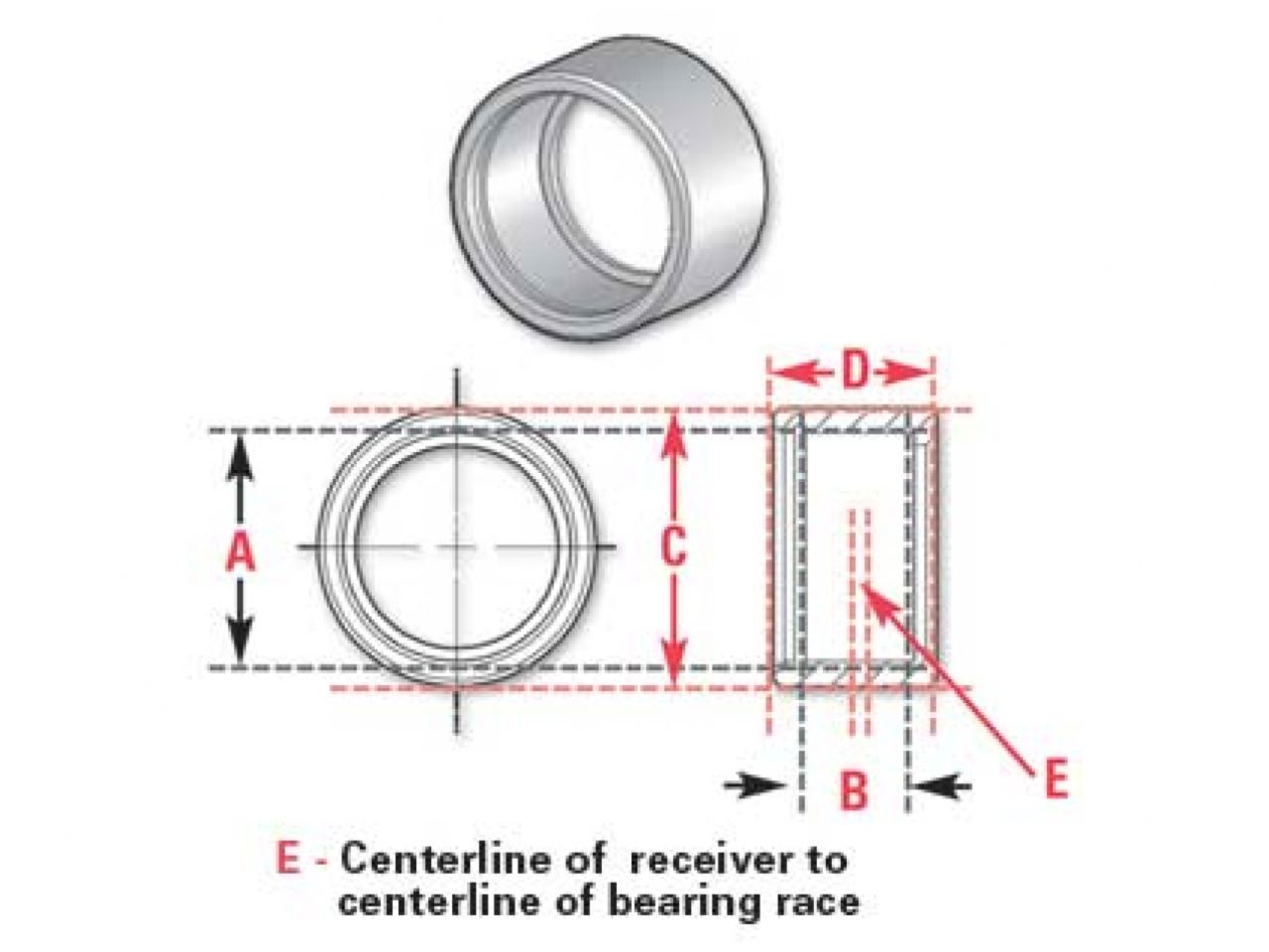 SPC Performance Round Brg Recvr 1.0 in.