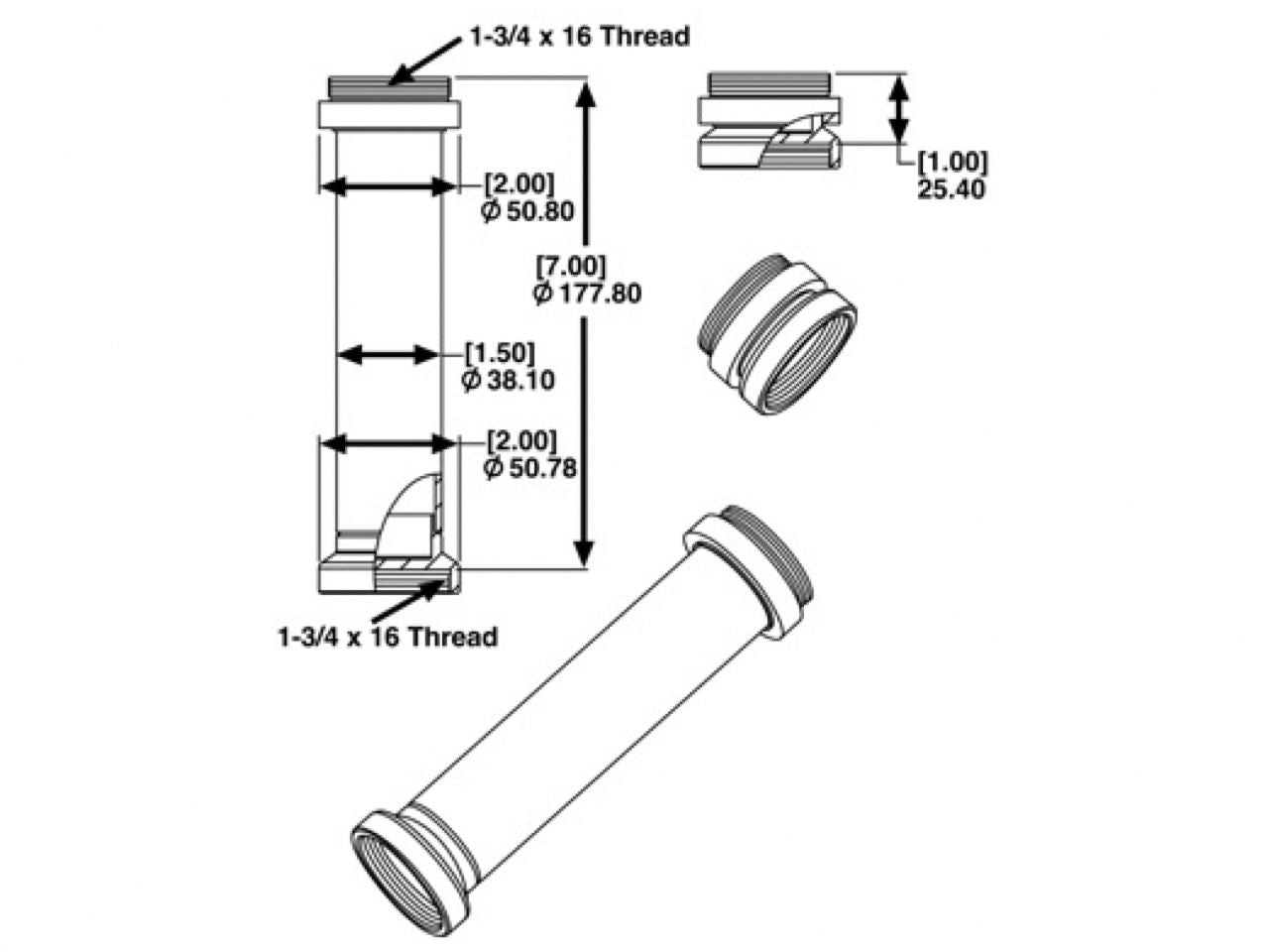 SPC Performance JS 1"-7" Shaft Extender