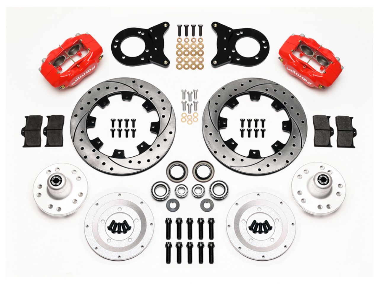 Wilwood FDL Front Kit,12.19",Drill,Red 1970-1973 Mustang