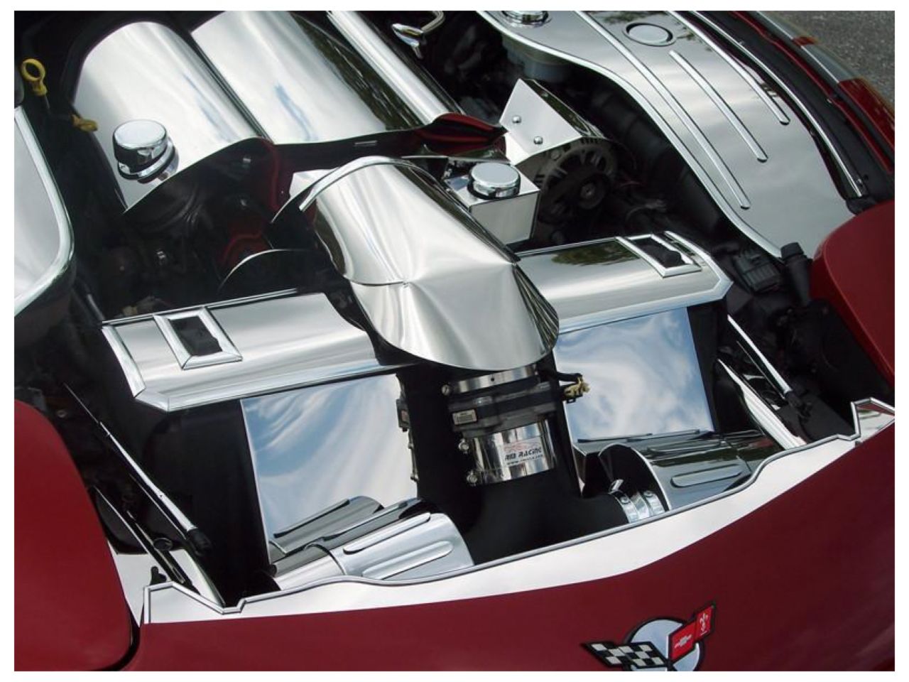 American Car Craft (ACC) Engine Dress Up Kit;Corvette Nose Cap Front Polished 1997-2004 C5&Z06