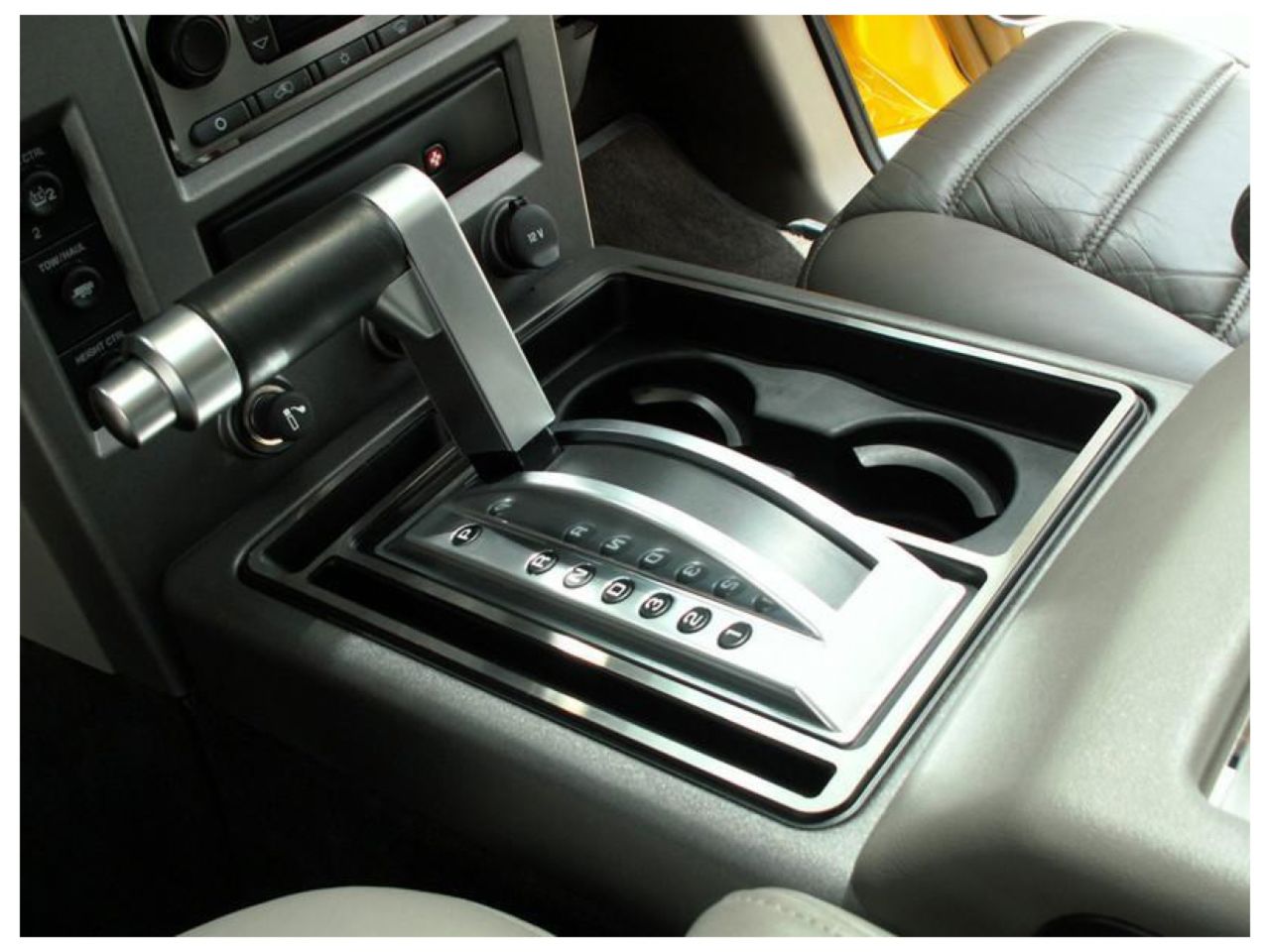 American Car Craft (ACC) Console Trim Panel;Hummer H2 Center Console Shifter Surround Brushed