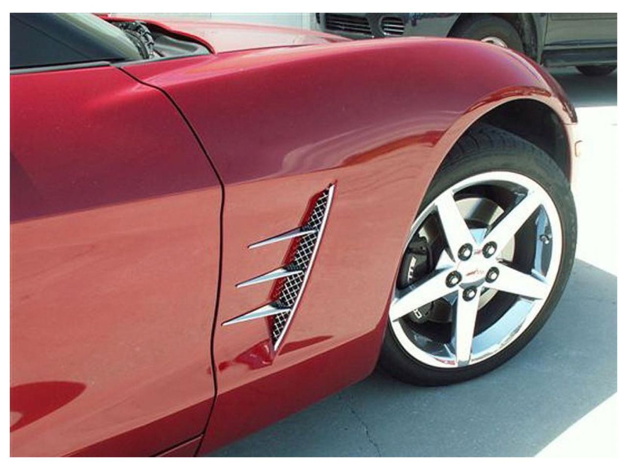 American Car Craft (ACC) Fender Vent;Corvette Vent Spears w/Laser Mesh Vents 8Pc 2005-2013 C6