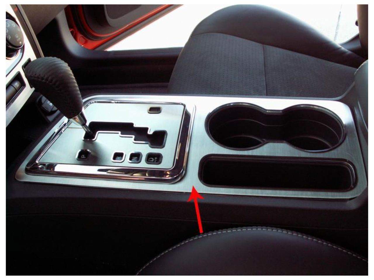 American Car Craft (ACC) Interior Trim Kit;Challenger 5.7 and SRT 8 Shifter Plate Brushed Outer