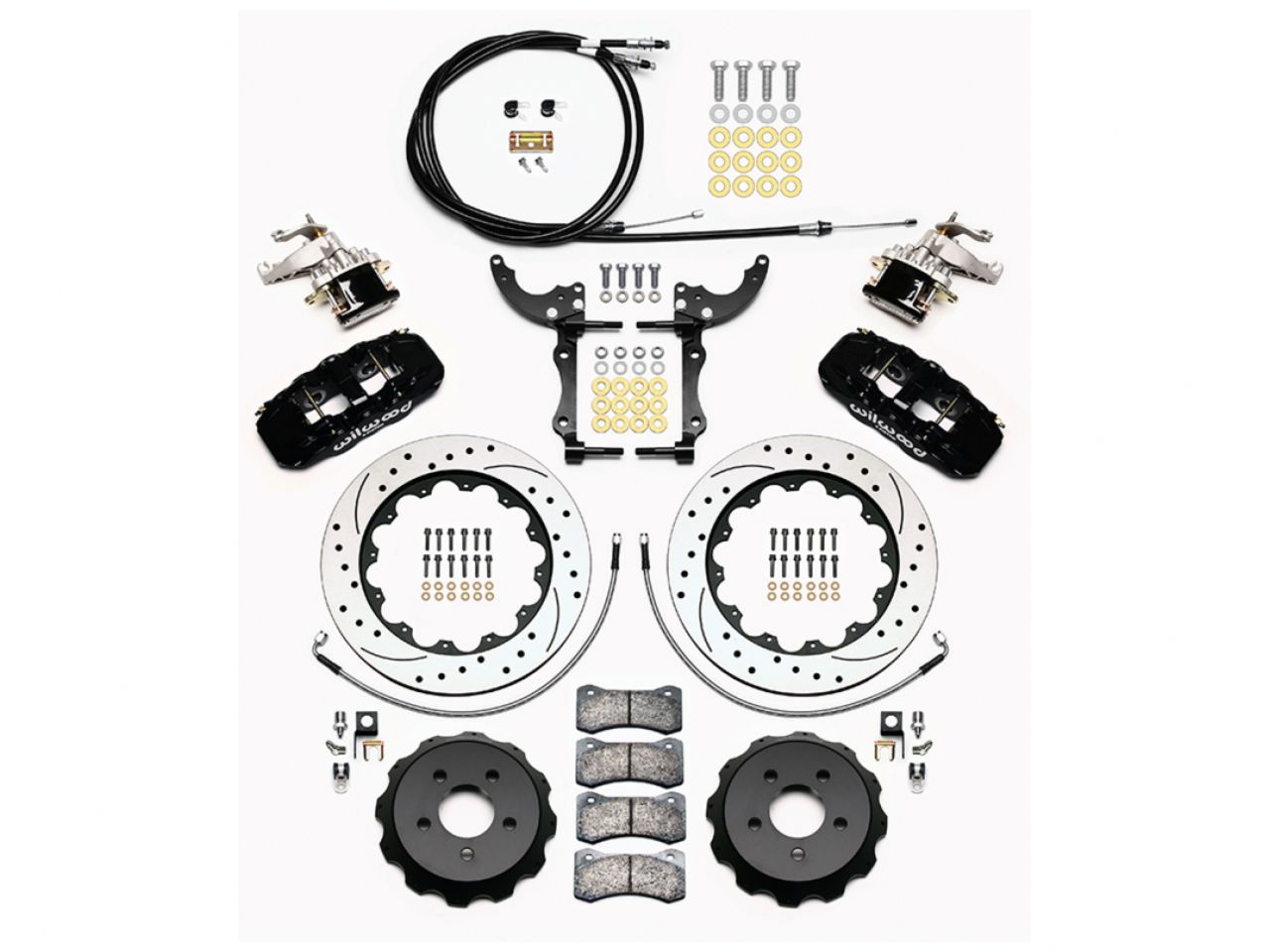 Wilwood Kit,Rear,Mustang,2015-Up,Aero4/MC4,14.00 Rotor,w/Lines/Cables