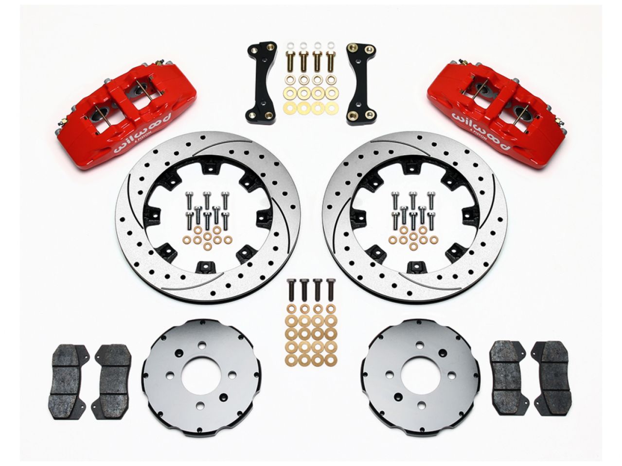 Wilwood DP6 Front Kit,12.19",Drilled,Red 90-99 Civic w/240 mm Disc