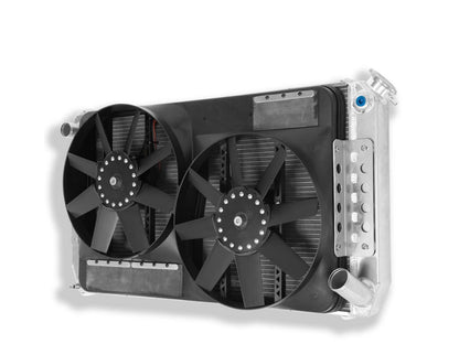 Flexalite Extruded Core Radiator & Dual Electric Fans 67-72 Full Size 1/2-Ton